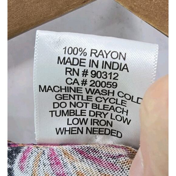 Parsley & Sage Shirt Womens XXL Pink Artsy Art To Wear Reversible Boho Patchwork - Picture 8 of 10